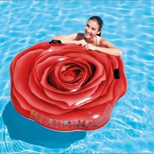 Red Rose Island Inflatable Pool Float